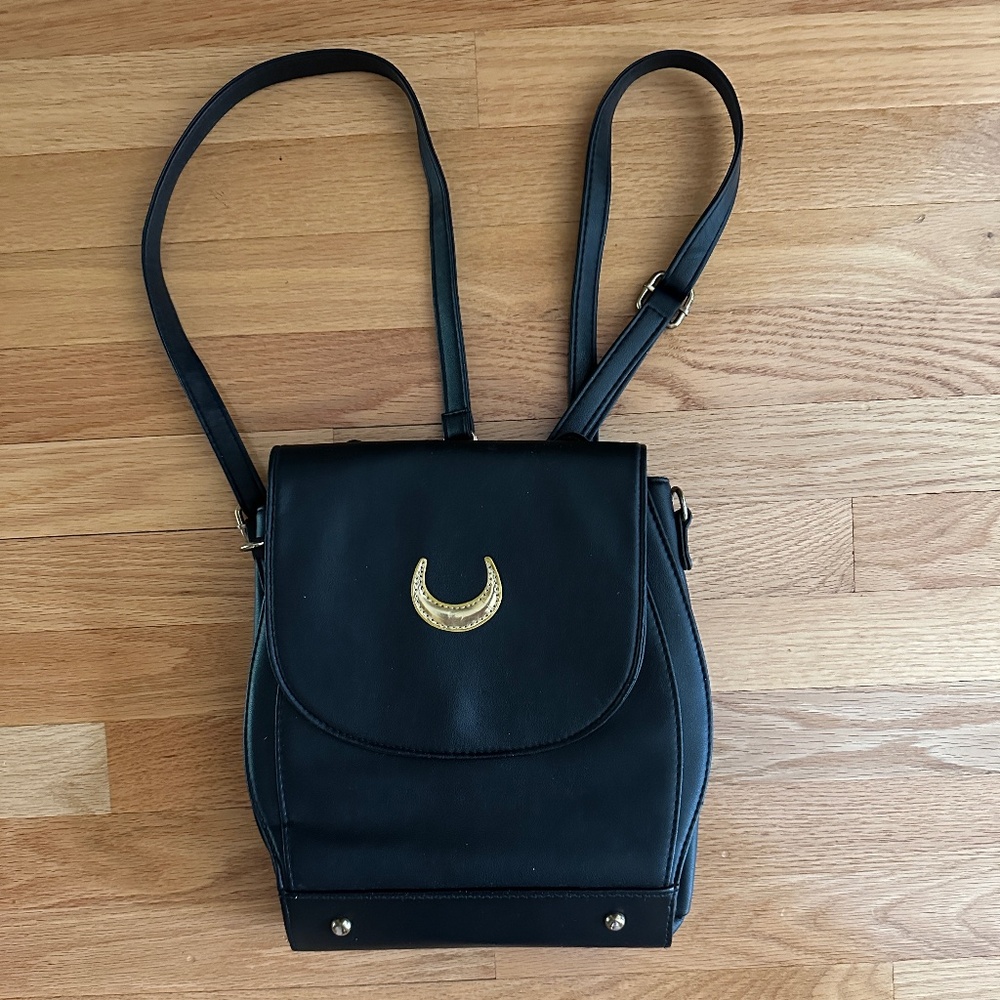 Sailor Moon Black Backpack or Crossbody/Shoulder Bag